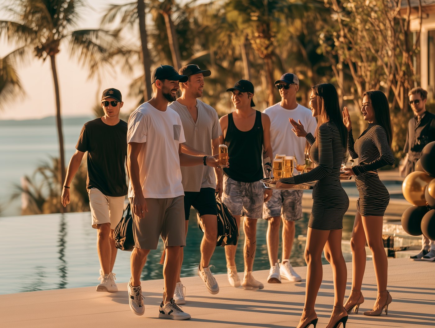 Arrival drinks at the villa, Chaiyo Events Pattaya