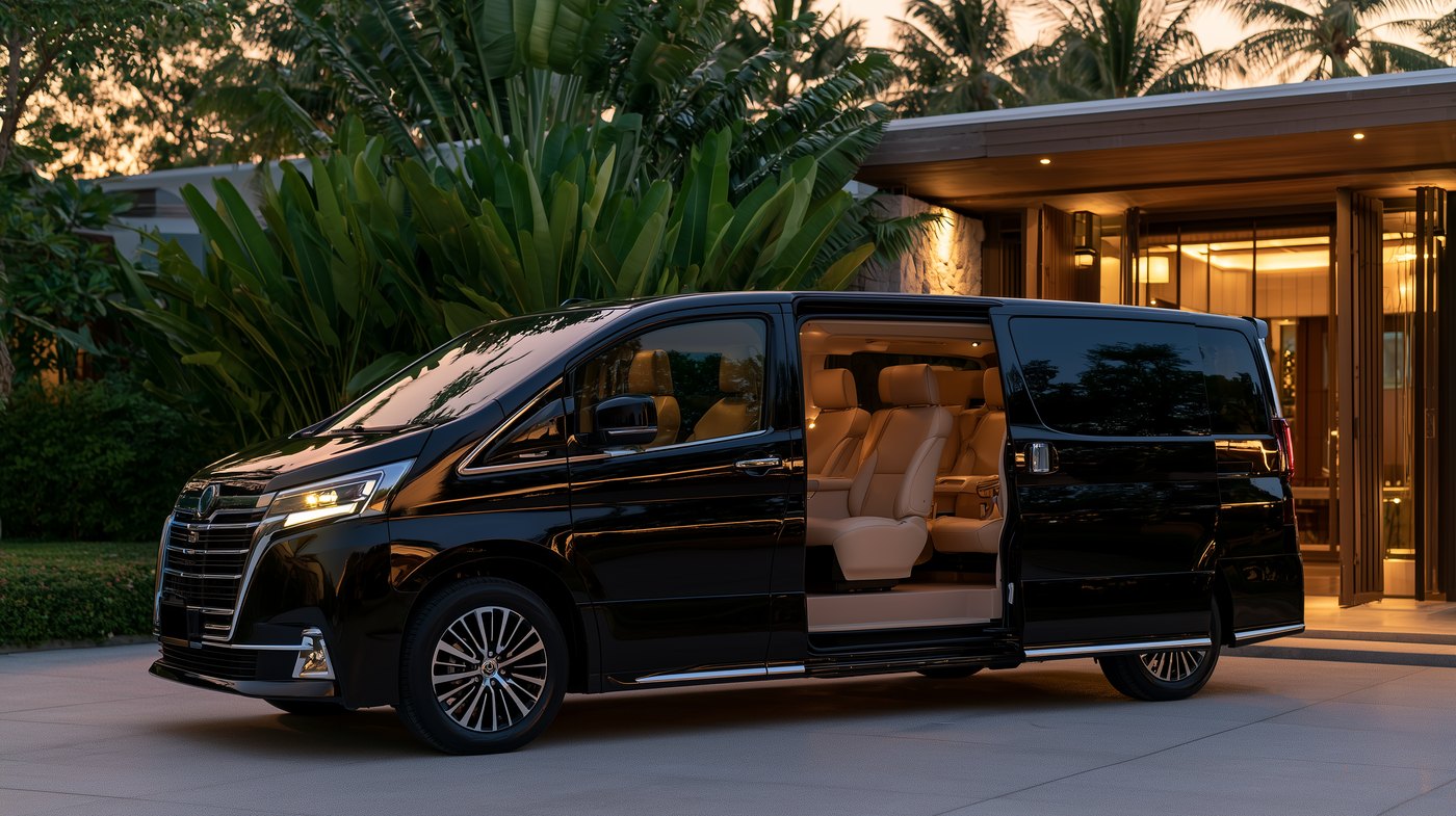 Luxury transfer minivan at a private villa, Chaiyo Events Pattaya